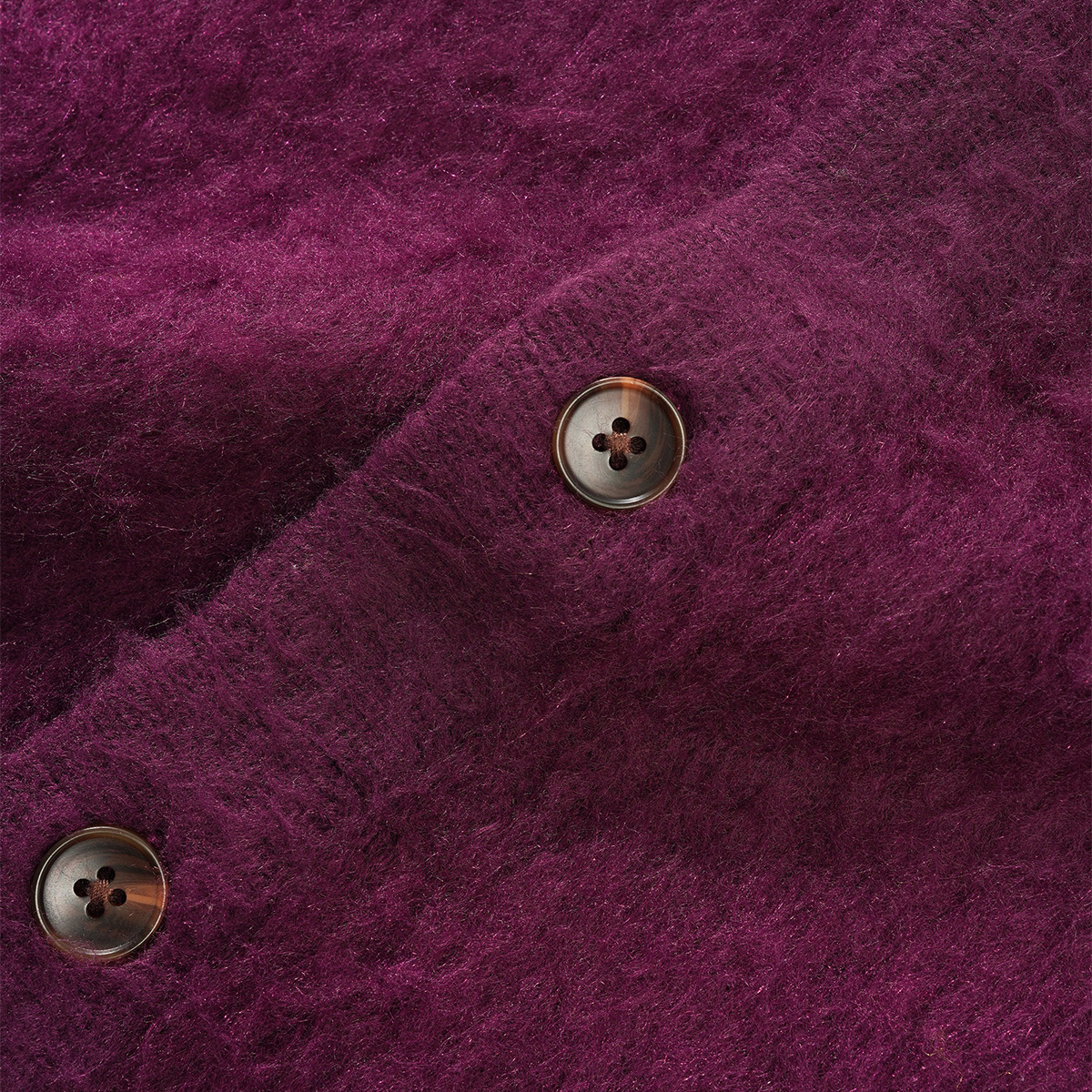 Butter Goods Mohair Button Up Knitted Cardigan Shirt Port Butter Goods Mohair Button Up Knitted Cardigan Shirt Port