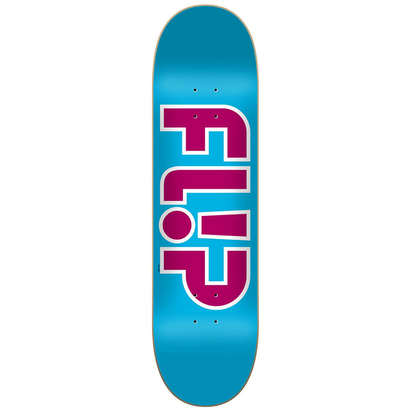 Flip Team Outlined Skateboard Deck Light Blue 8.13