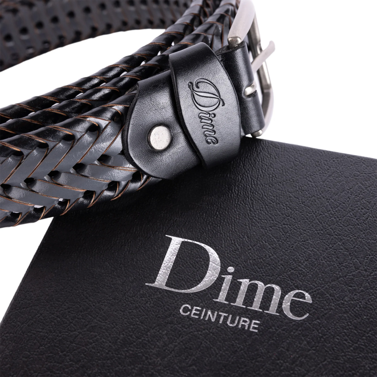 Dime Braided Leather Belt Black/charcoal Dime Braided Leather Belt Black/charcoal