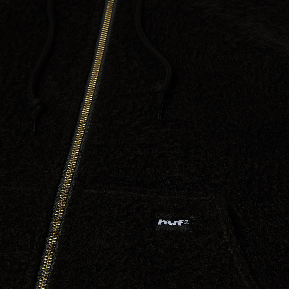 HUF Corso Heavyweight Full Zip Hooded Sweater Black