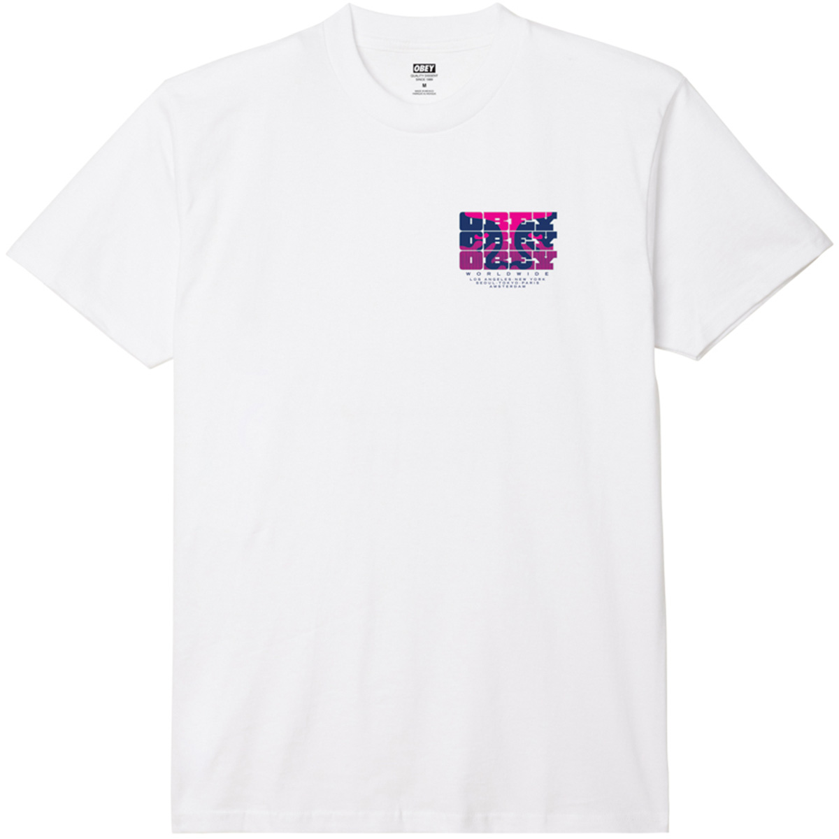 Obey Brick By Brick T-Shirt White Obey Brick By Brick T-Shirt White
