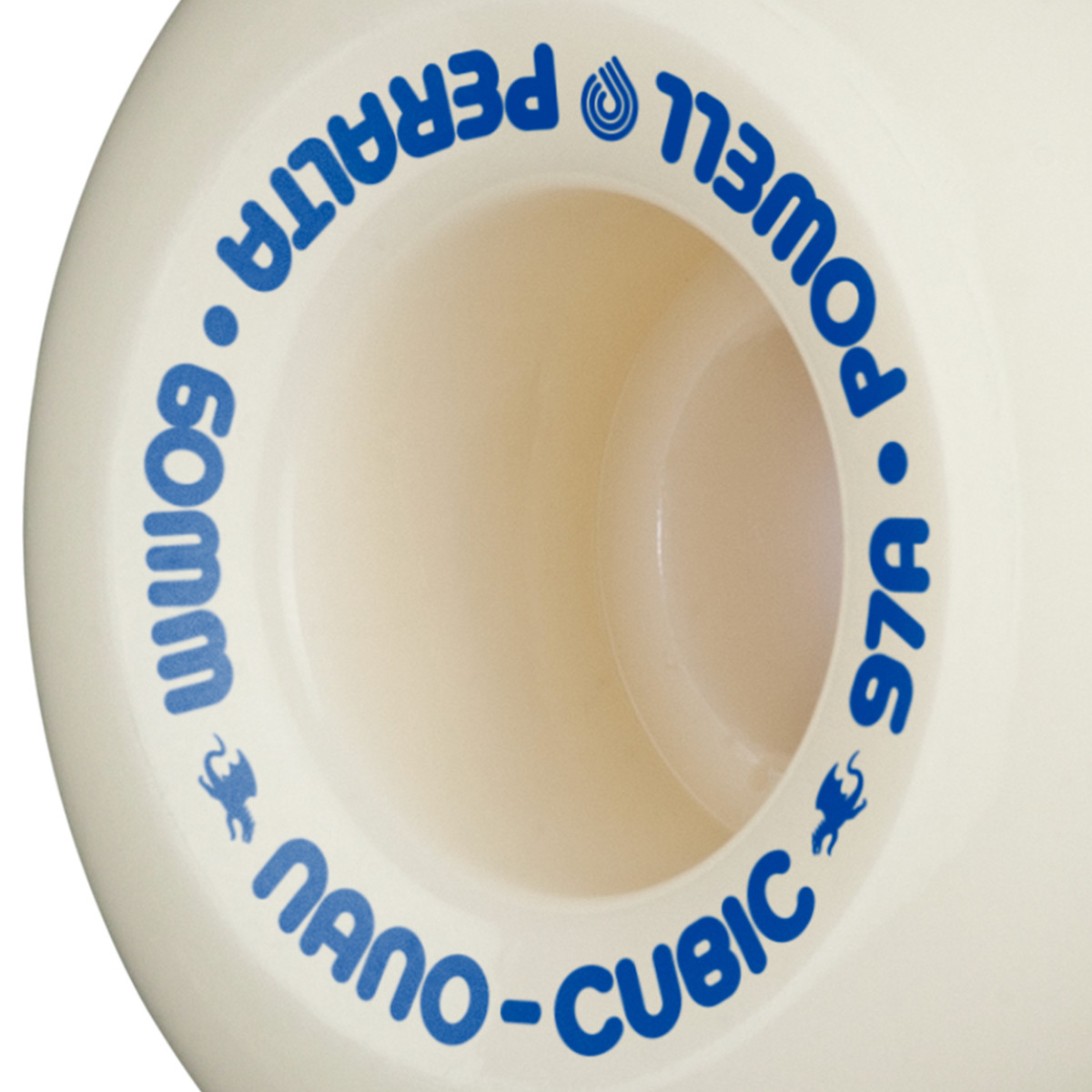 Powell Peralta Dragon Formula Nano Cubic Wheels White/Blue 97A 60mm x 38mm