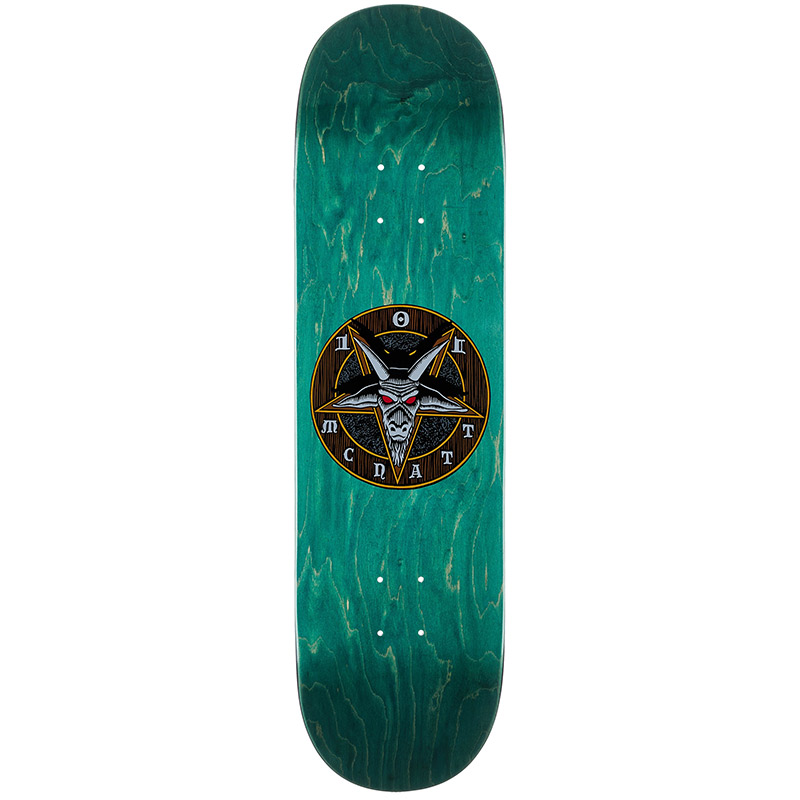 101 McNatt Star Of Satan Heat Transfer Skateboard Deck Green 8.5