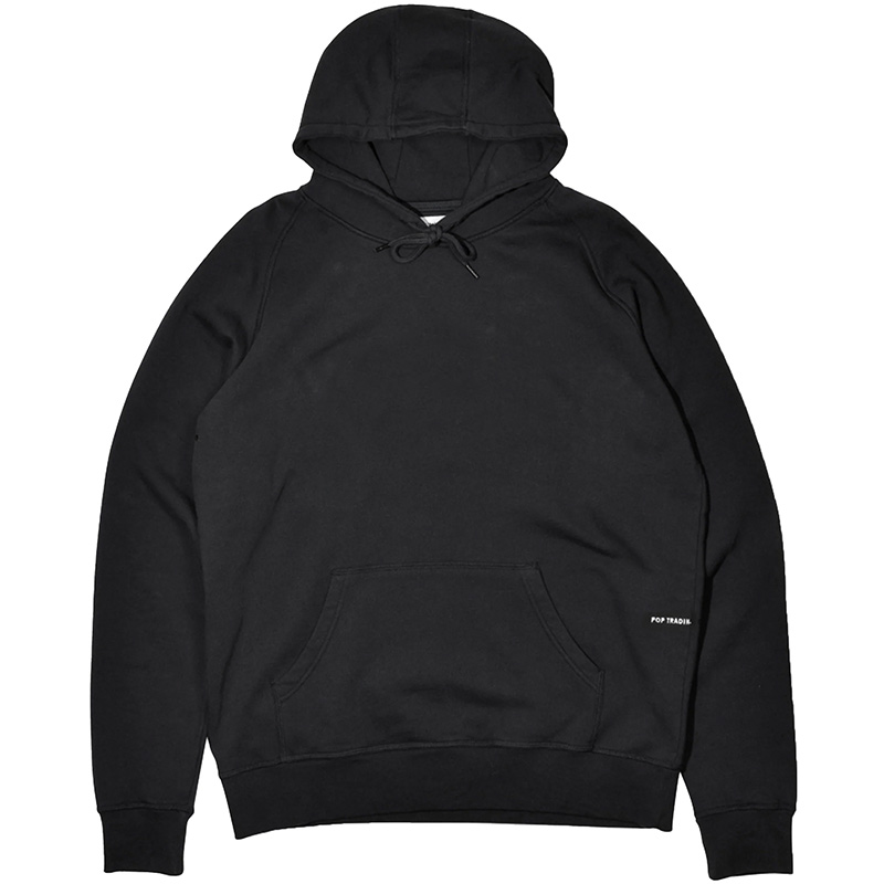 Pop Trading Company Logo Hoodie Black/White