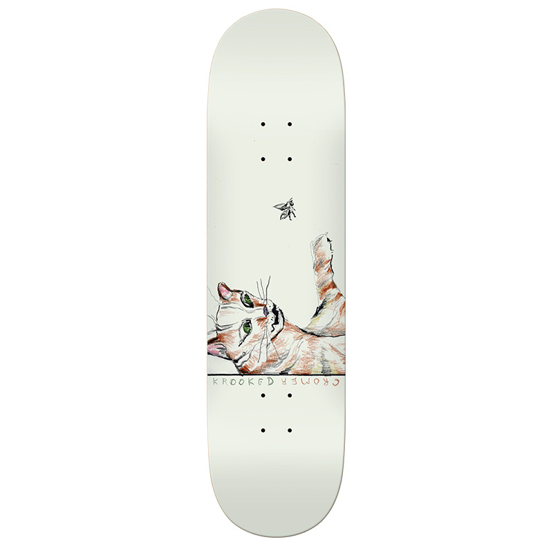 Krooked Cromer Predator Skateboard Deck Eggshell White 8.25