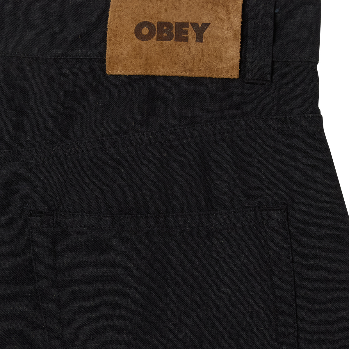 Obey Baggy Linen Devin Short Black