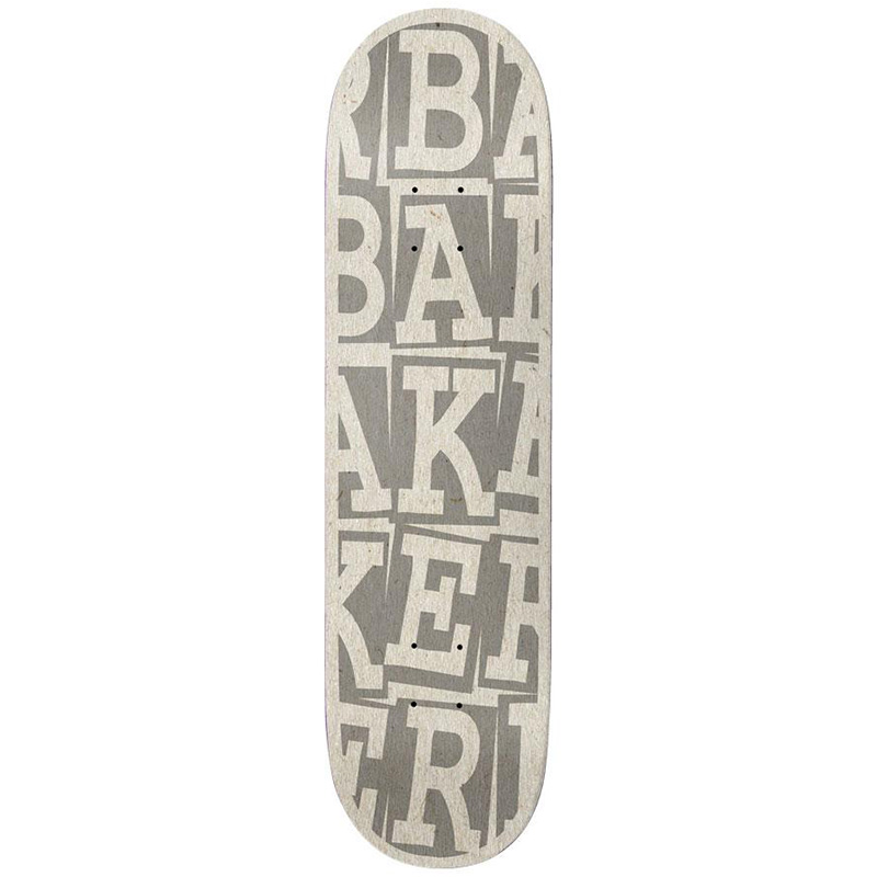 Baker Kader Sylla Ribbon Stack Skateboard Deck B2 Grey 8.0