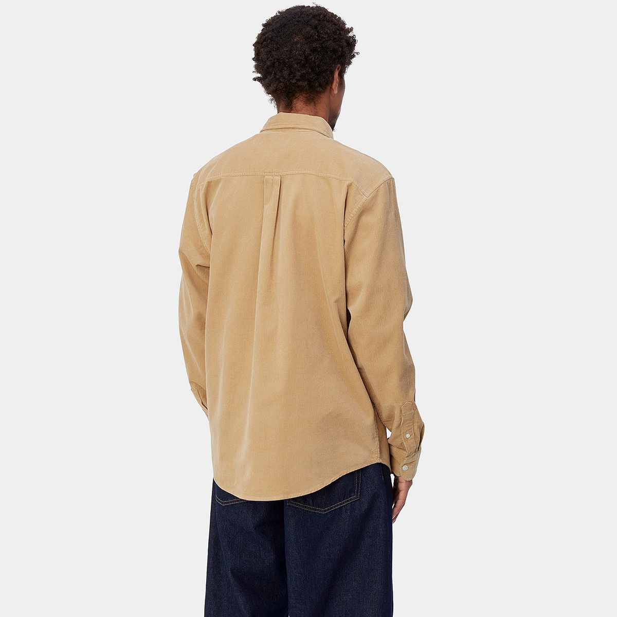Carhartt WIP Madison Fine Cord Longsleeve Shirt Sable/Black Carhartt WIP Madison Fine Cord Longsleeve Shirt Sable/Black