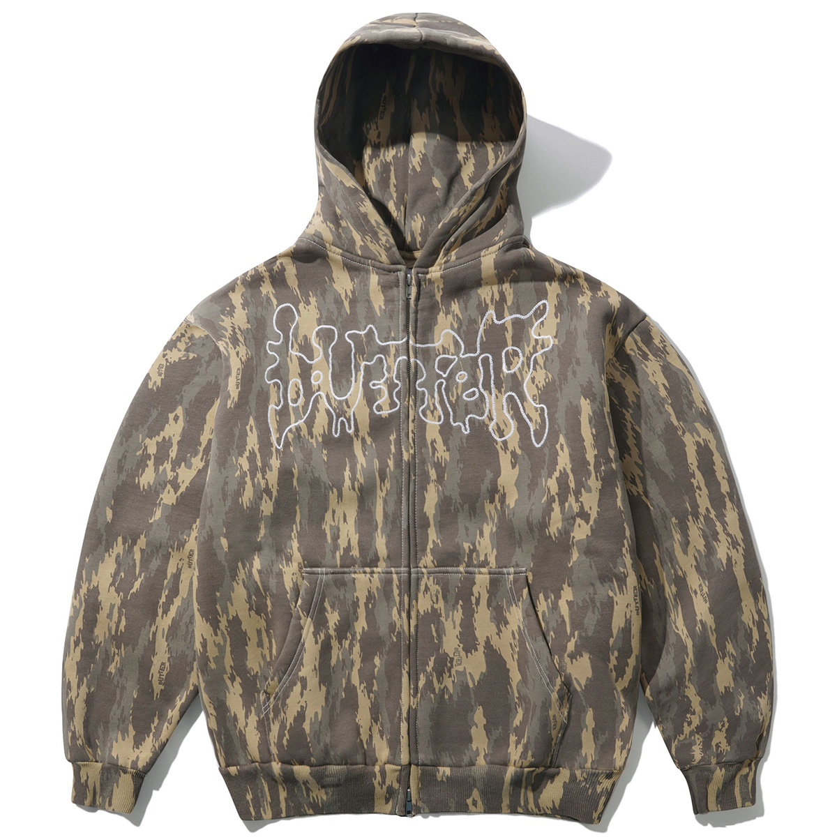 Butter Goods Blotch Zip-Thru Hooded Sweater Washed Camo Butter Goods Blotch Zip-Thru Hooded Sweater Washed Camo