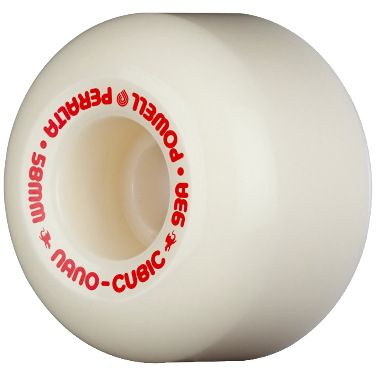 Powell Peralta Dragon Formula Nano Cubic Wheels White/Red 93A 58mm x 37.5mm
