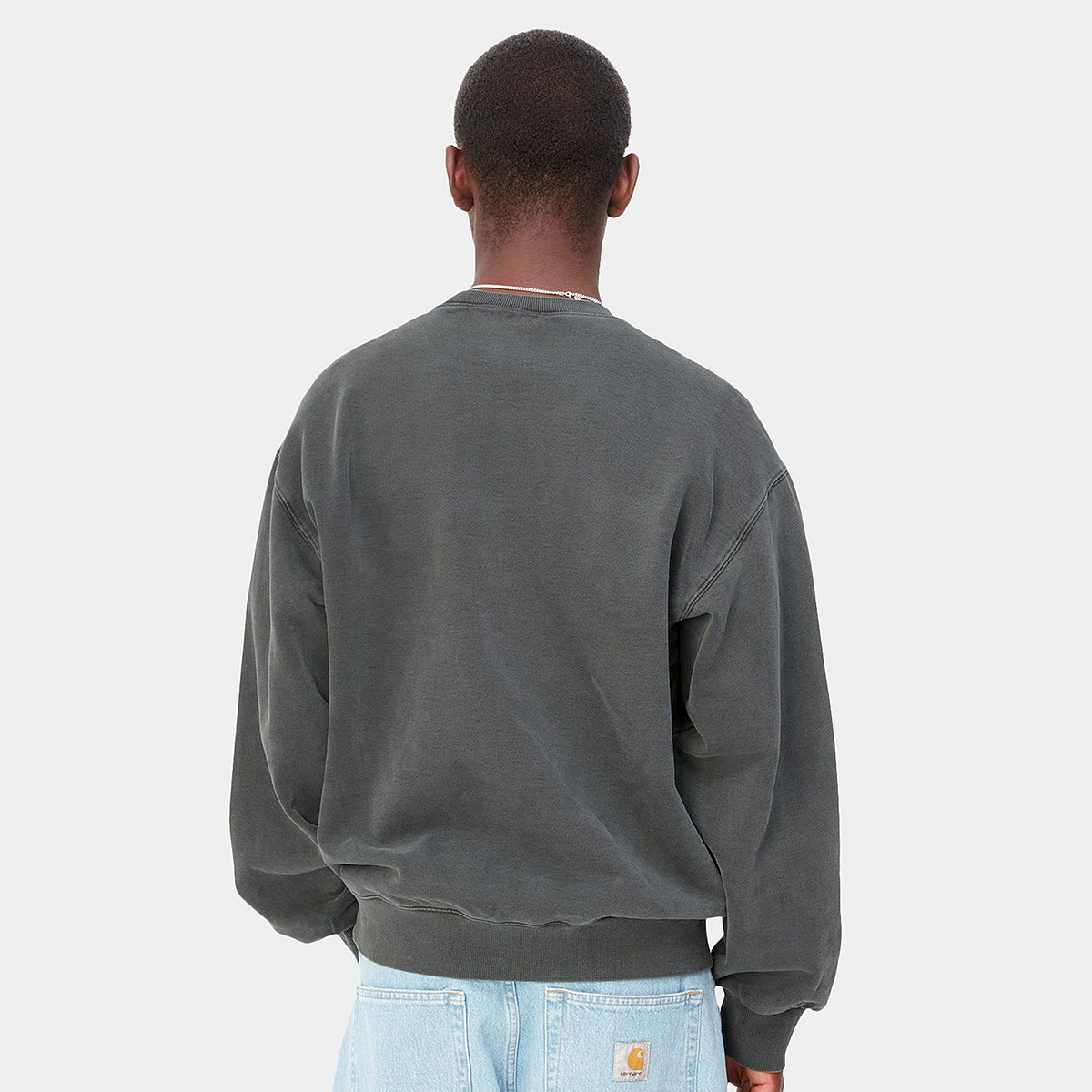 Carhartt WIP Vista Sweater Graphite Garment Dyed Carhartt WIP Vista Sweater Graphite Garment Dyed