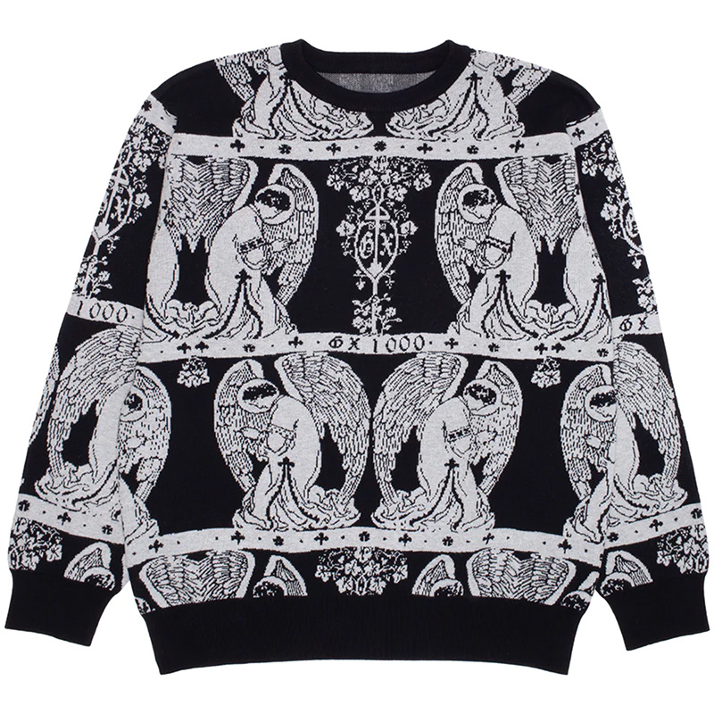 GX1000 Jacquard Crewneck Sweater Grey GX1000 Jacquard Crewneck Sweater Grey