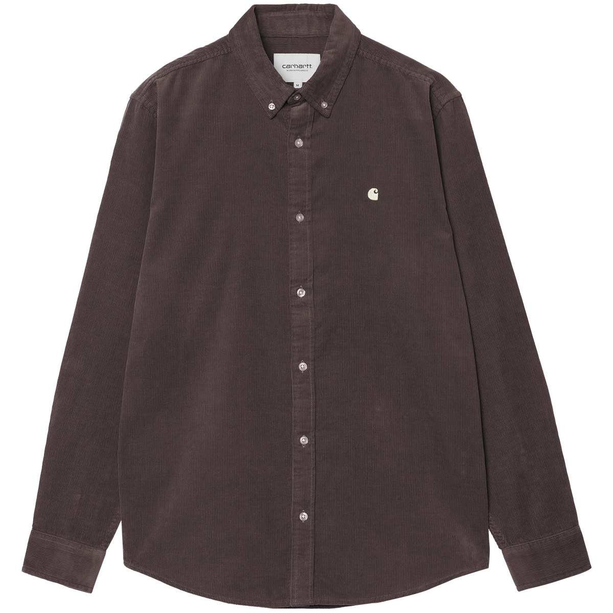 Carhartt WIP Madison Longsleeve Fine Cord Shirt Shale/Wax