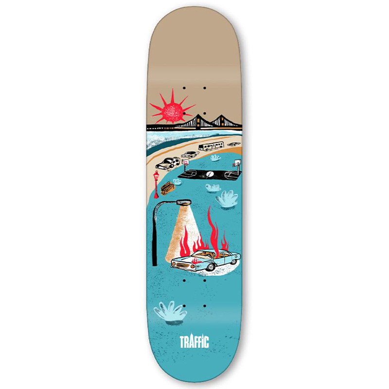 Traffic Courts City Blocks Skateboard Deck 8.0