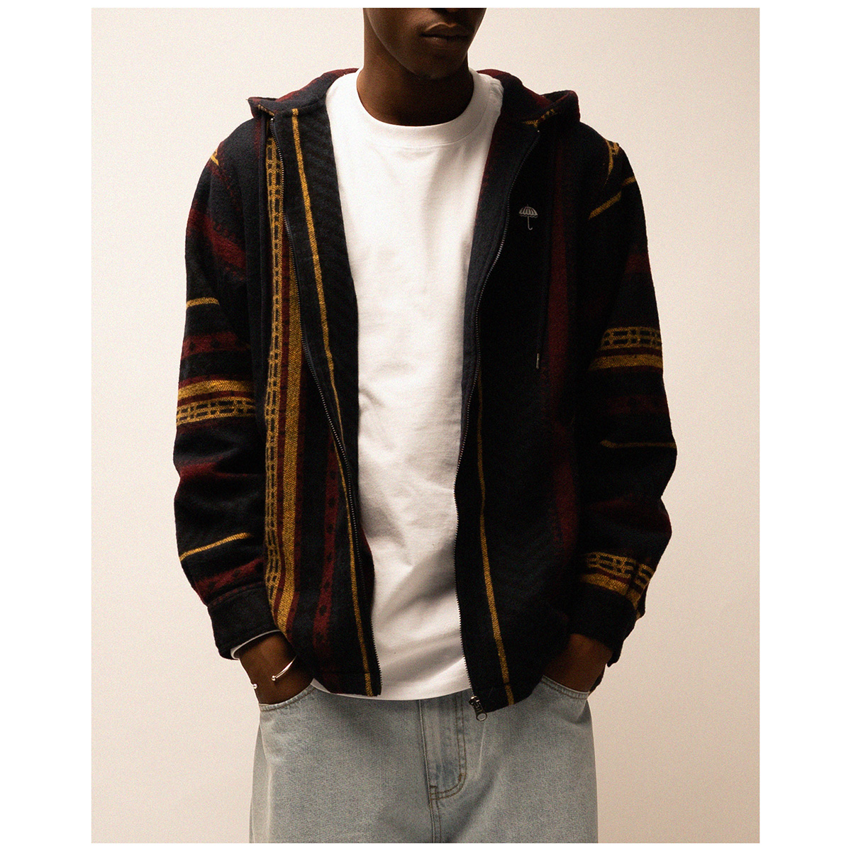 Helas Nomad Full Zip Sweater Multico