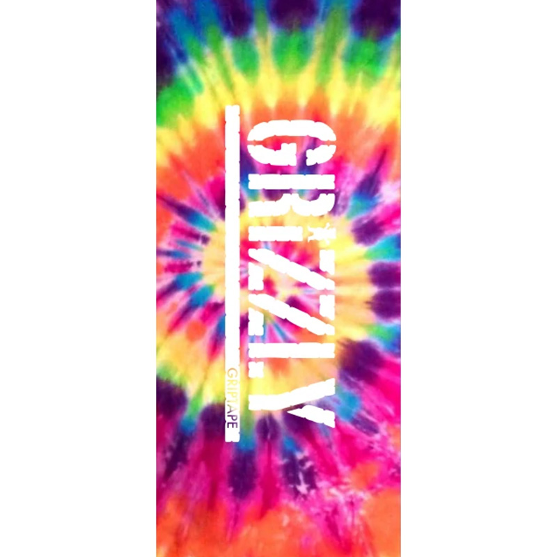 Grizzly Tie-Dye Stamp Griptape Sheet Green/Yellow 2
