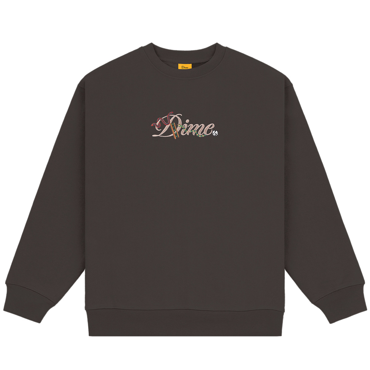Dime Cursive Snake Crewneck Sweater Vintage Black Dime Cursive Snake Crewneck Sweater Vintage Black