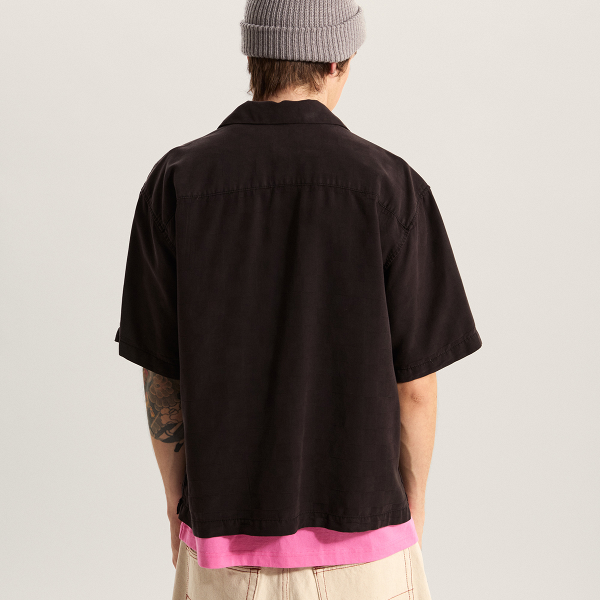 Vans Van Doren Tencel Check Camp Shirt Black
