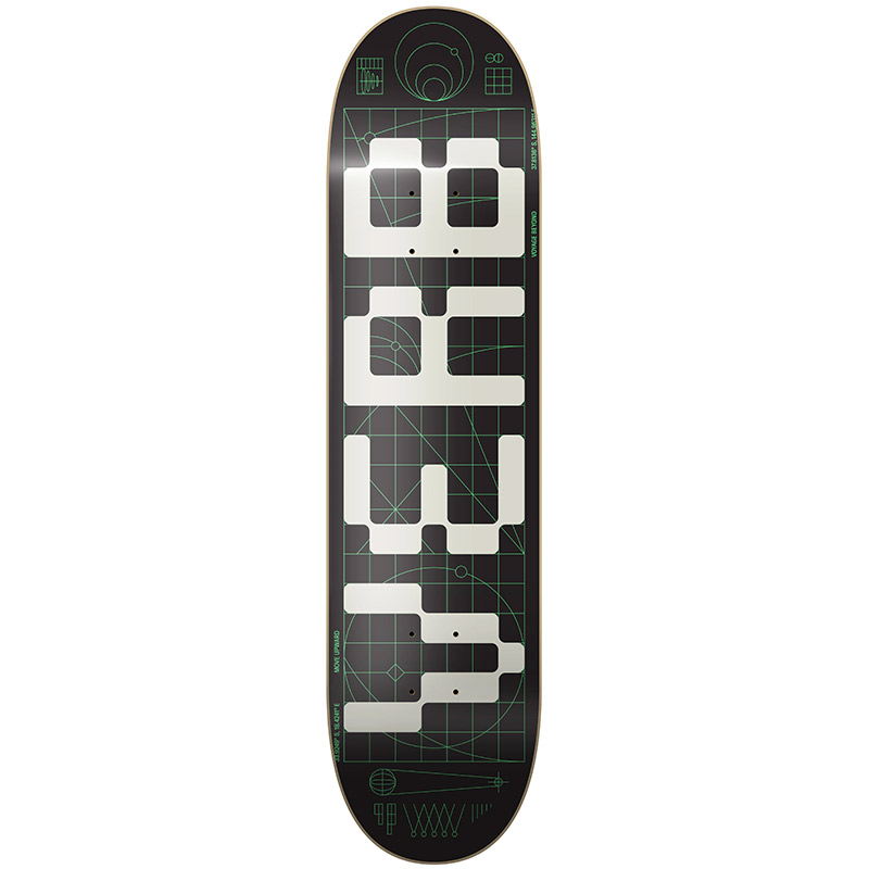 Verb Invader Logo Deck White 8.25