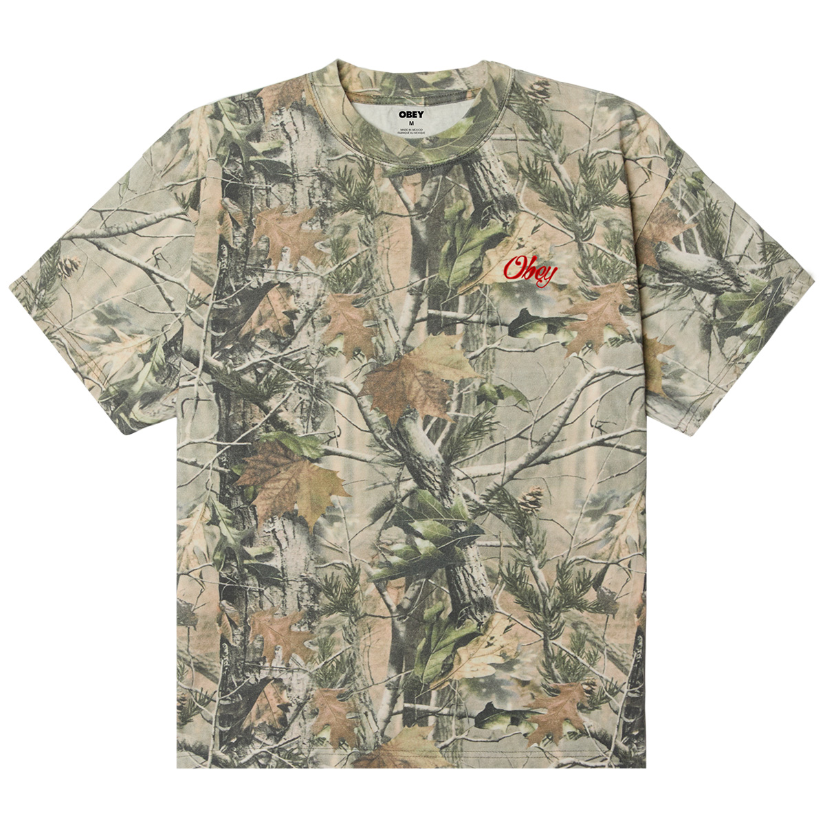 Obey Airbrushed Rose T-Shirt Leaf Camo