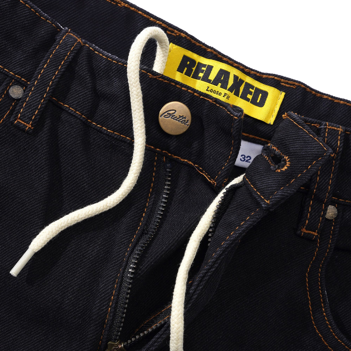 Butter Goods Relaxed Denim Jeans Washed Black