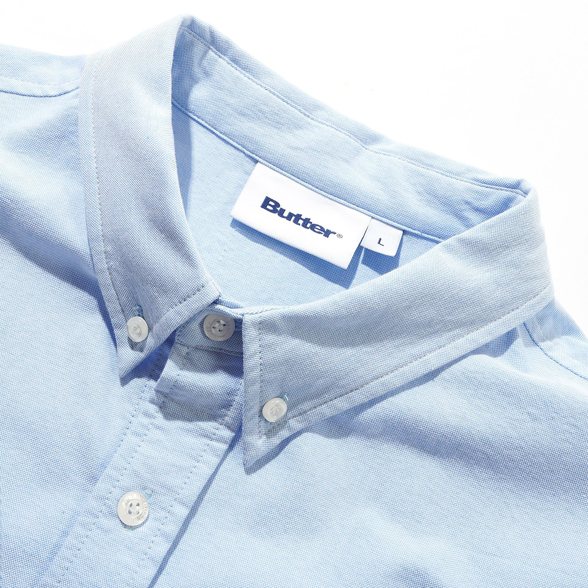 Butter Goods x Peanuts Spike Oxford Shirt Blue