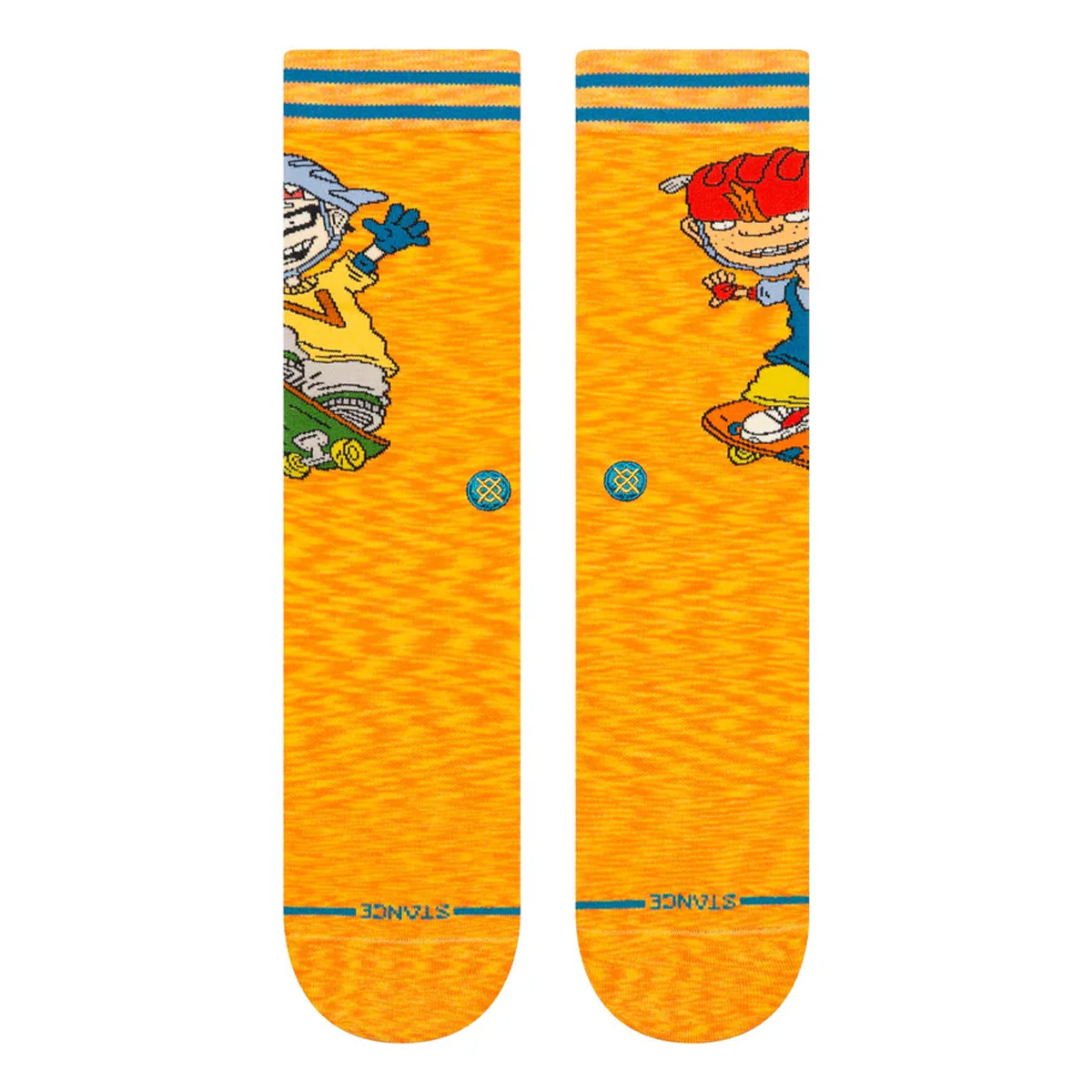 Stance Sam And Twister Crew Socks Orange Stance Sam And Twister Crew Socks Orange