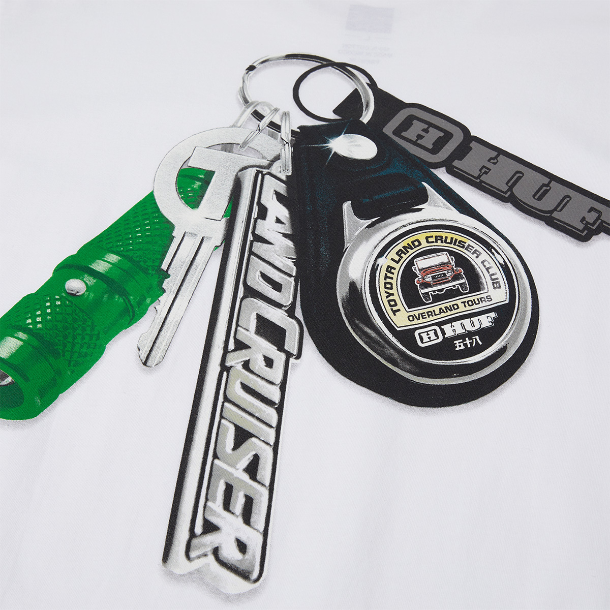 HUF X Toyota Land Cruiser Shine Keychain T-Shirt White HUF X Toyota Land Cruiser Shine Keychain T-Shirt White