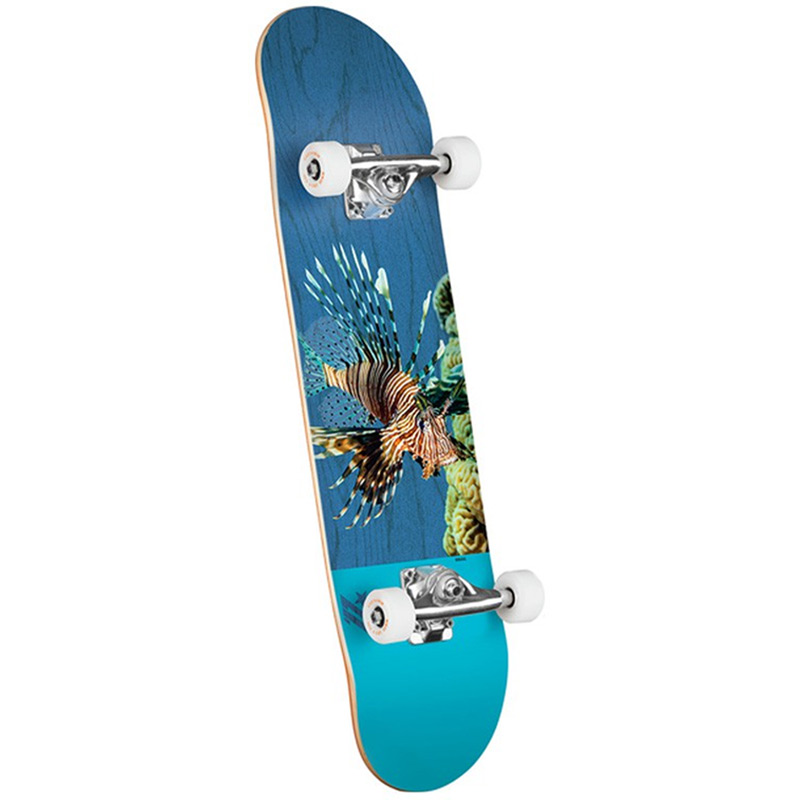 Mini Logo Poison Lion Fish 16 Birch Complete Skateboard Shape 291 7.75