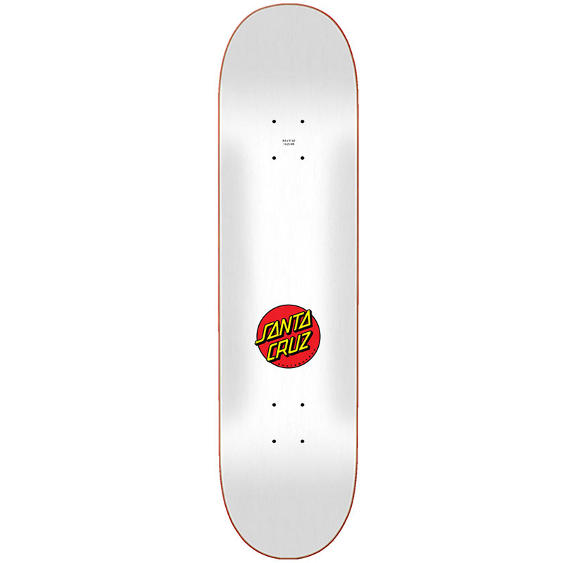 Santa Cruz Classic Dot Skateboard Deck White 8.0 Santa Cruz Classic Dot Skateboard Deck White 8.0