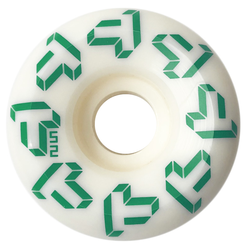 Tada Repeat T Conical Wheel White/Green 54mm