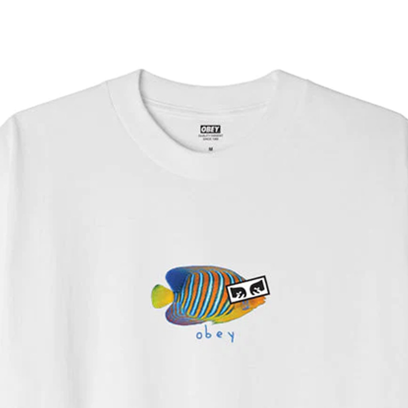 Obey Tropical T-Shirt Fish White Obey Tropical T-Shirt Fish White