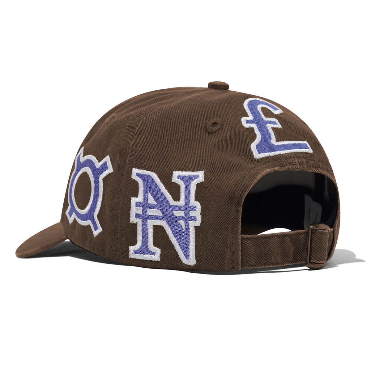 Cash Only Currency 6 Panel Cap Dark Brown