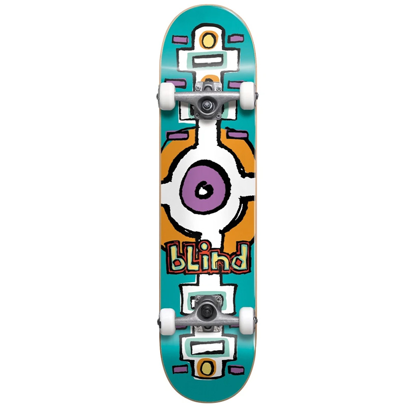 Blind Round Space Youth First Push Soft Top Complete Skateboard Teal 6.75