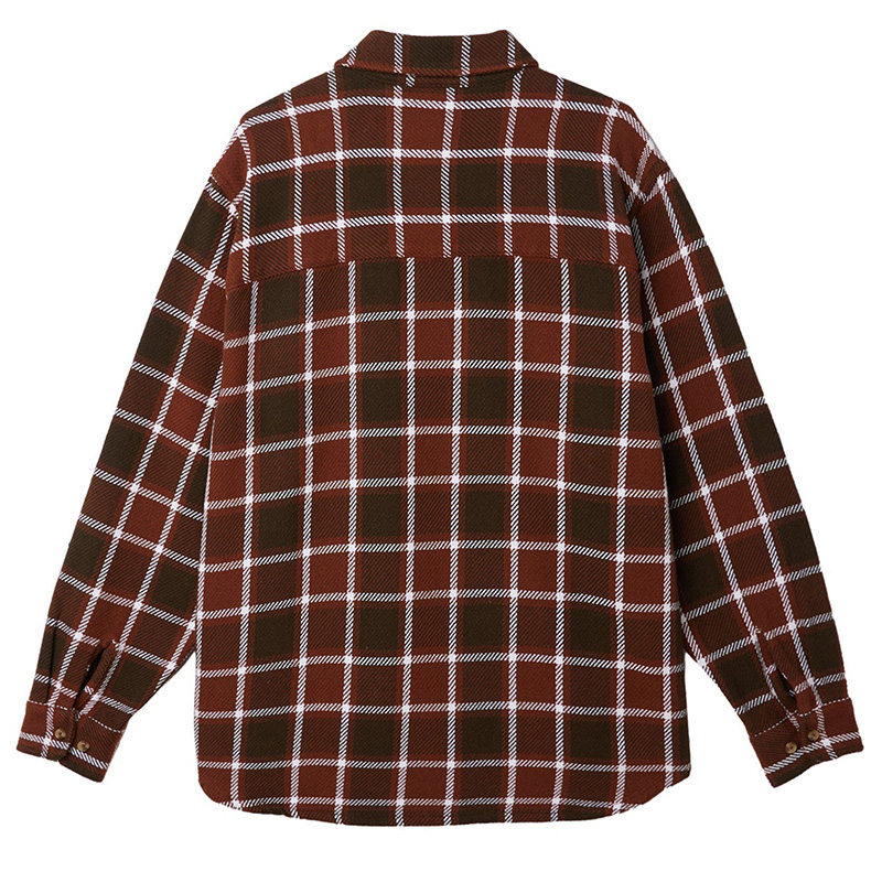 Obey Bigwig Micro Plaid Woven Longsleeve Shirt Sepia Obey Bigwig Micro Plaid Woven Longsleeve Shirt Sepia