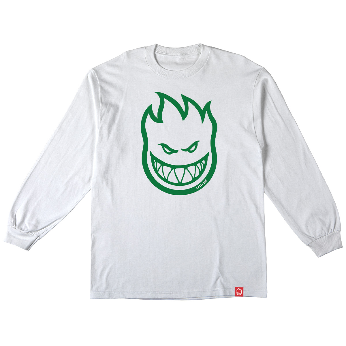 Spitfire Bighead Longsleeve T-Shirt White/Green