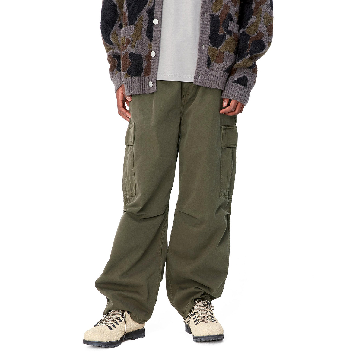 Carhartt WIP Cole Cargo Pant Office Green Garment Dyed