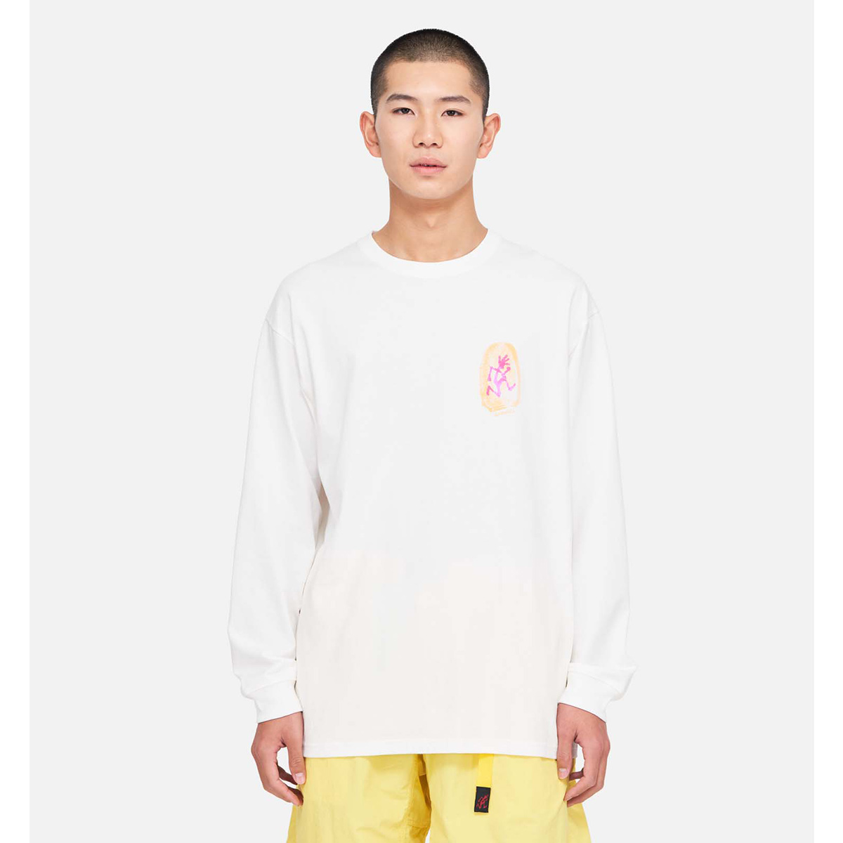 Gramicci Thumbprint Longsleeve T-Shirt White Gramicci Thumbprint Longsleeve T-Shirt White