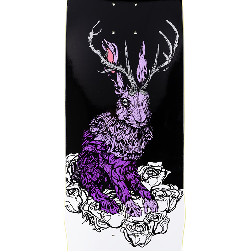 Welcome Thumper Daniel Vargas on Effigy Skateboard Deck Black/White 8.8 Welcome Thumper Daniel Vargas on Effigy Skateboard Deck Black/White 8.8