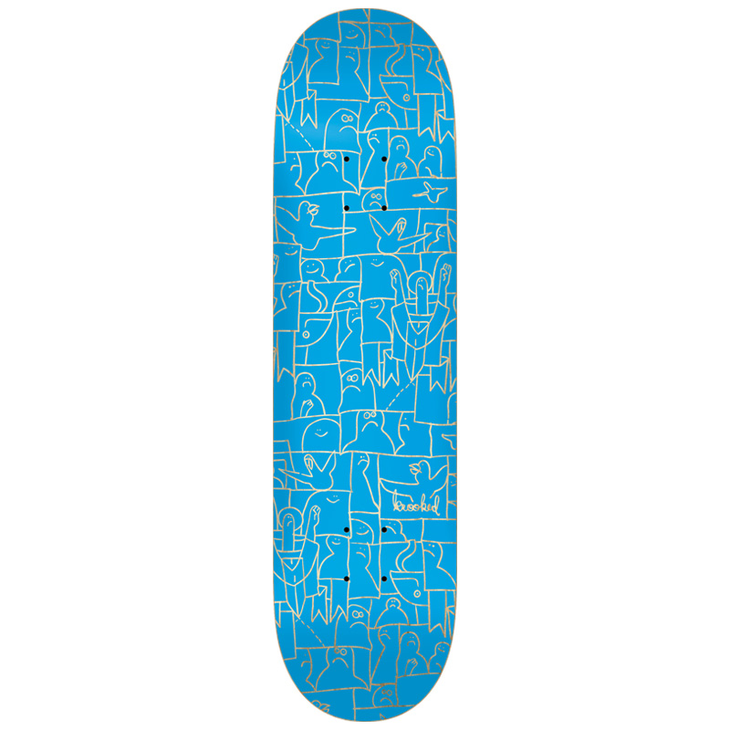 Krooked Flock Pricepoint Skateboard Deck Blue 8.25