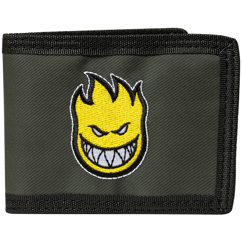 Spitfire Bighead Fill Bi-Fold Wallet Charcoal/Yellow