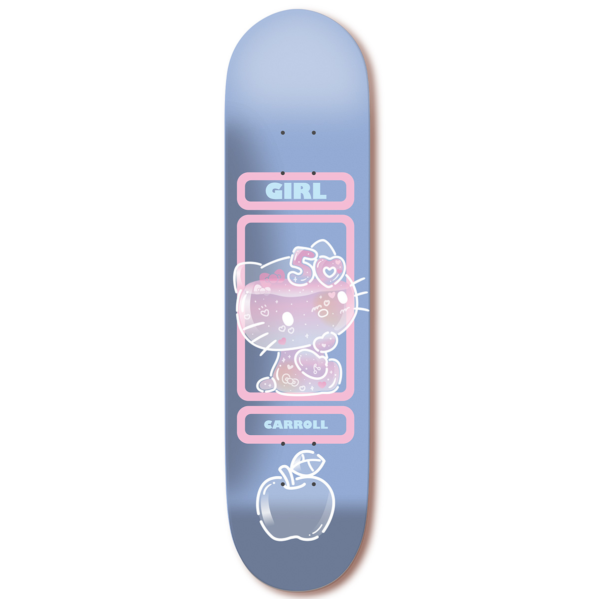 Girl Carroll Hello Kitty 50 Twin Tip Skateboard Deck 8.25