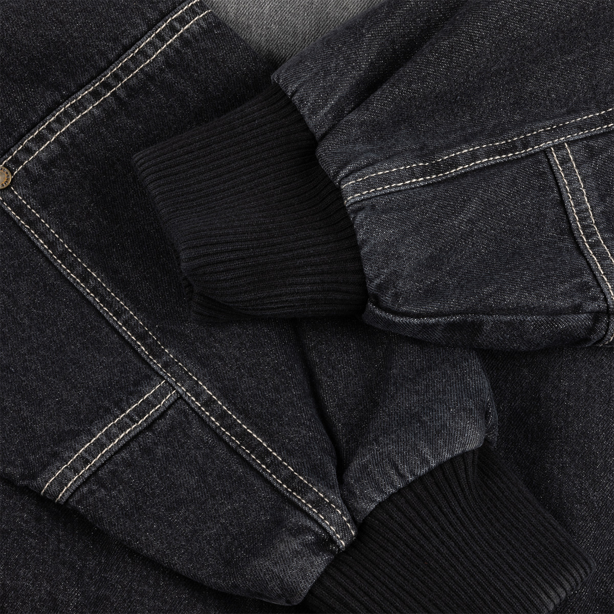 Dime Hooded Utility Jacket Sandblasted Black