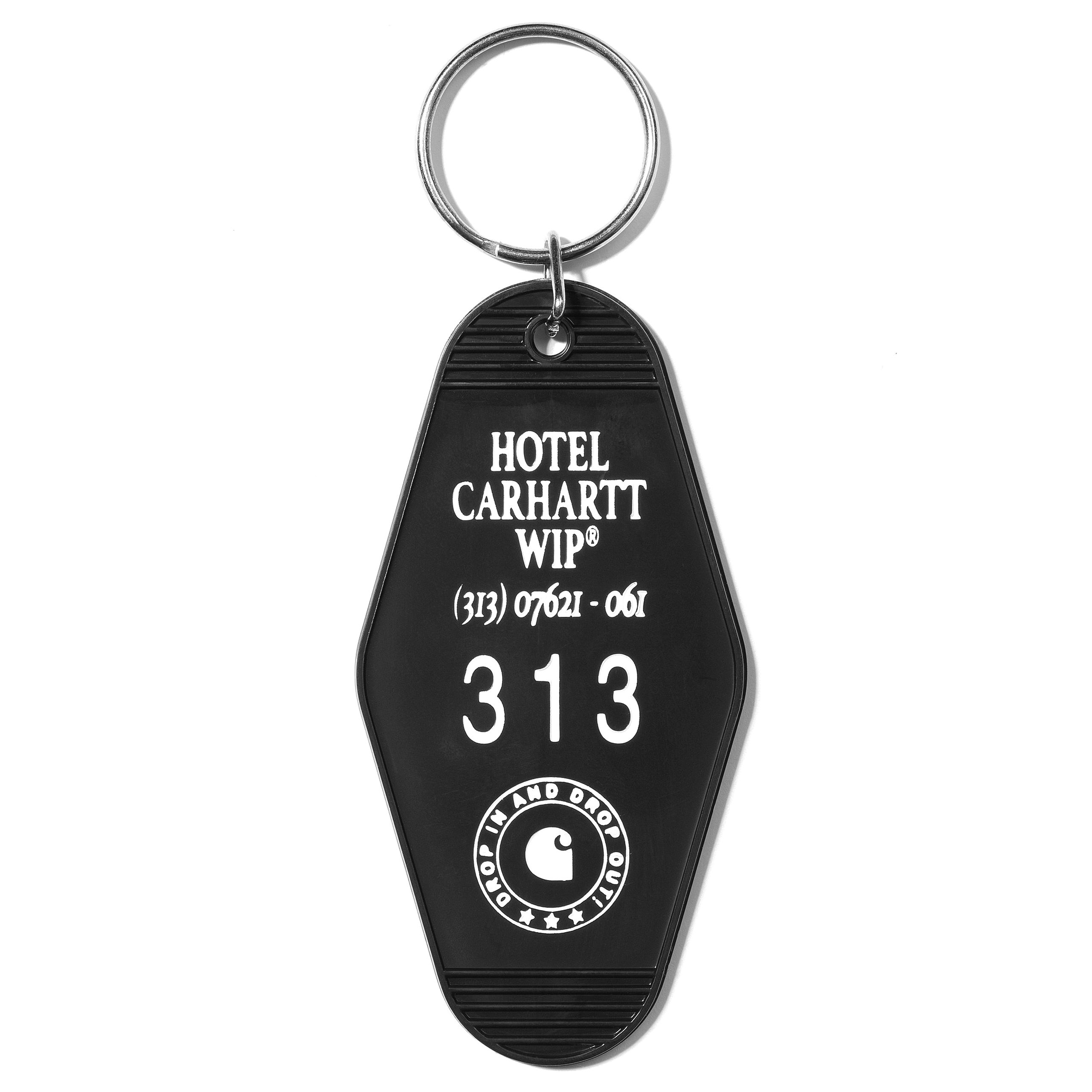 Carhartt WIP Hotel Keys Keychain Black/White Carhartt WIP Hotel Keys Keychain Black/White