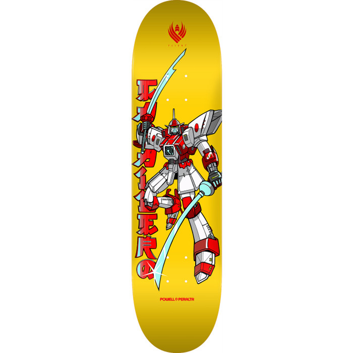 Powell Peralta FLIGHT Steve Caballero Gundam Skateboard Deck Yellow 8.25
