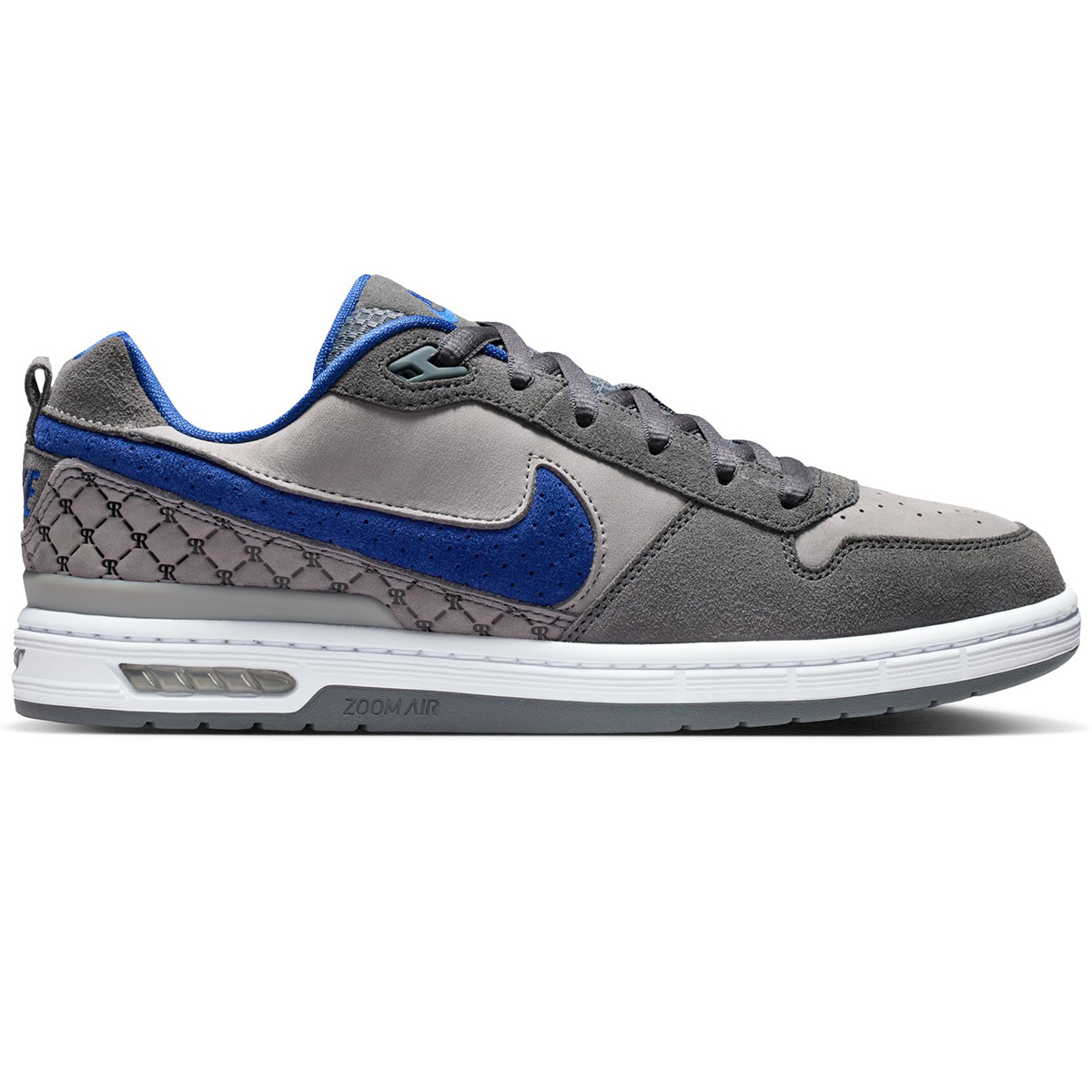 Nike SB Paul Rodriguez Zoom Air Low Dg Flint Grey/Deep Royal Blue-Flint Grey-Med Grey-White