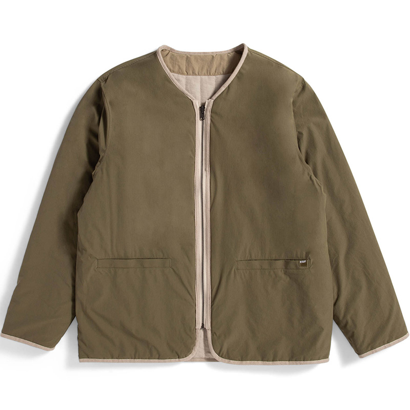 HUF Worldwide Reversible Liner Jacket Cream HUF Worldwide Reversible Liner Jacket Cream