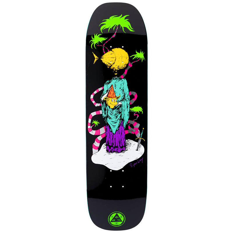 Welcome Ryan Lay Light-Headed On Stonecipher Skateboard Deck Black/White 8.6