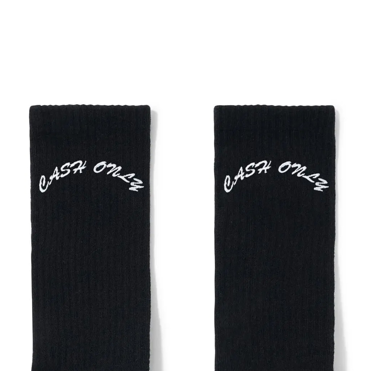 Cash Only Logo Crew Socks Black Cash Only Logo Crew Socks Black