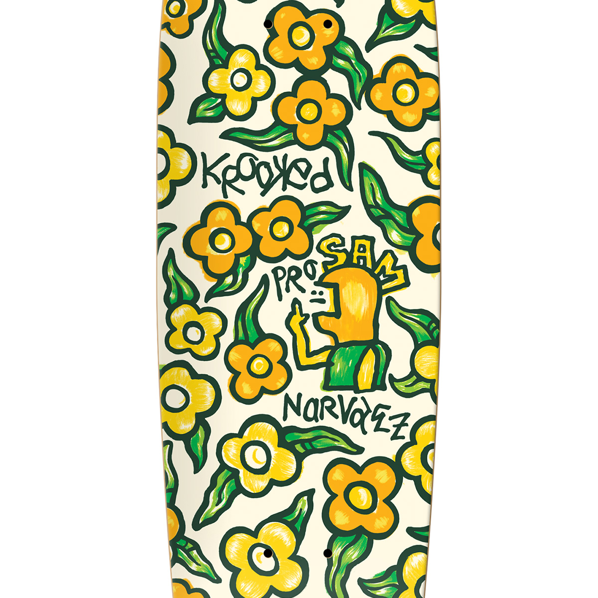 Krooked Sam Pro Flowers Zinger Skateboard Deck 7.75